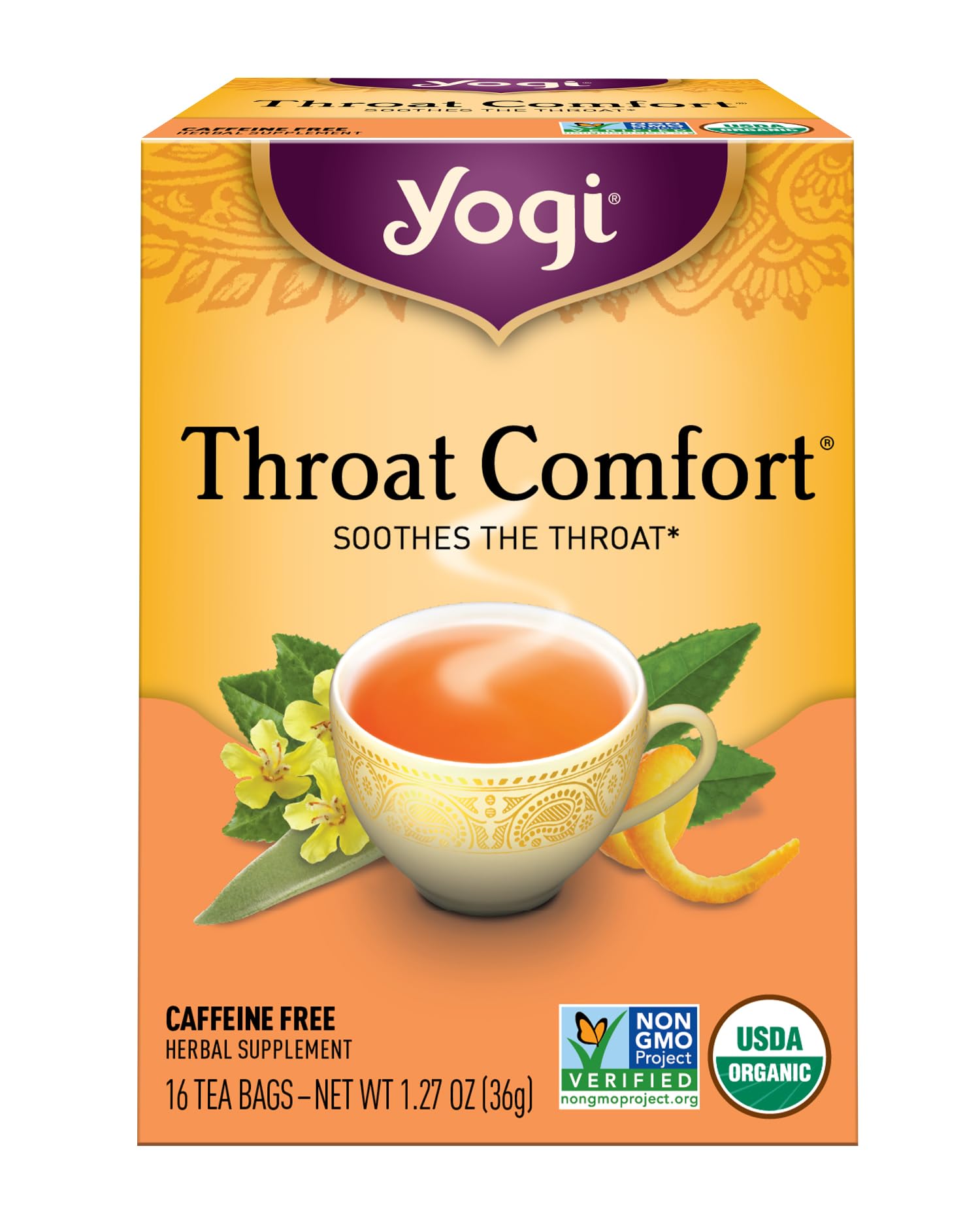Yogi Tea Organic Throat Comfort Tea, 16 ct